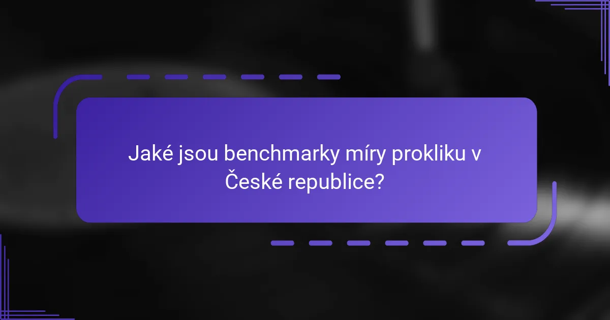 Jaké jsou benchmarky míry prokliku v České republice?